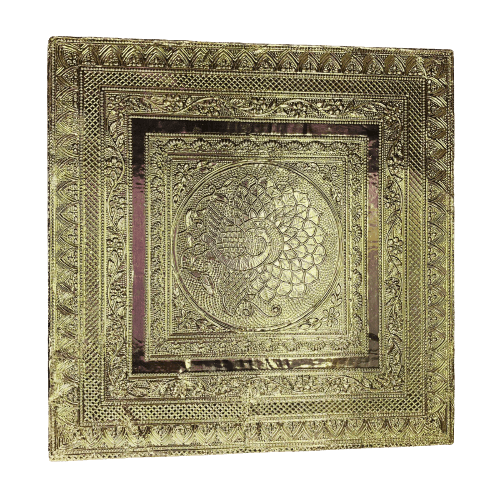 Chowki Golden (Square) - (Approx 14.5 x 14.5 inch)