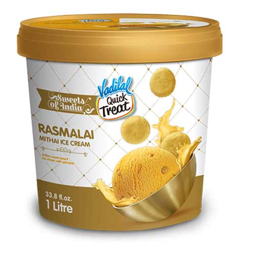 Rasmalai Mithai Ice Cream - 1 Litre - Vadilal