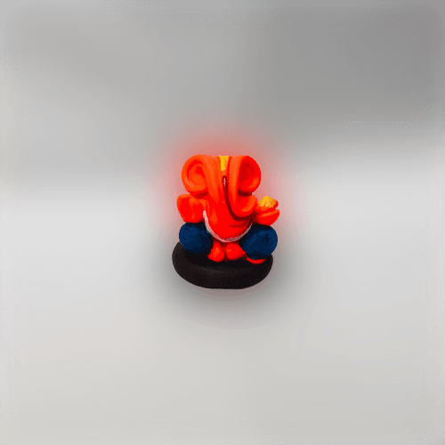 Orange Ganesh - Approx. 2.2 Inch