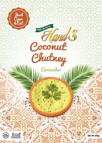 Coconut Coriander Chutney Red Chilli - 7 oz - Hands