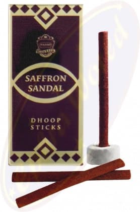 Saffron Sandal Dhoopstick - 15 Sticks - Anand