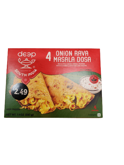 Onion Rava Masala Dosa Frozen - 4 pcs - Deep