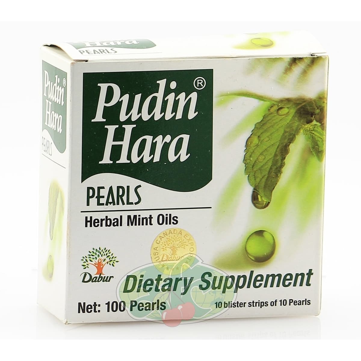 Pudin Hara Pearls - 1 Box ( 10 Strips (100 Pearls) - Dabur