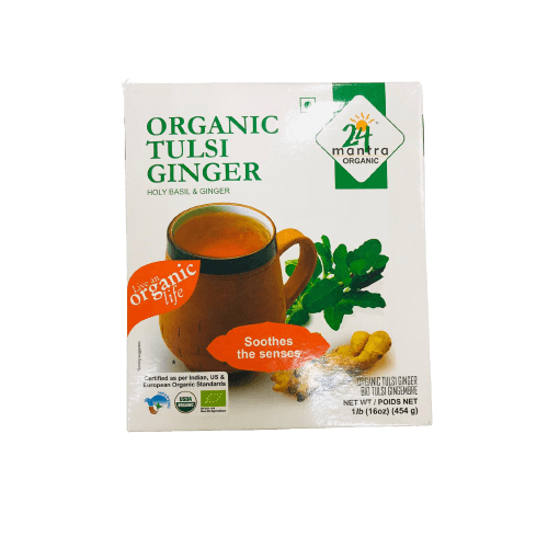Organic Tulsi Ginger Tea - 454 g - 24 Mantra