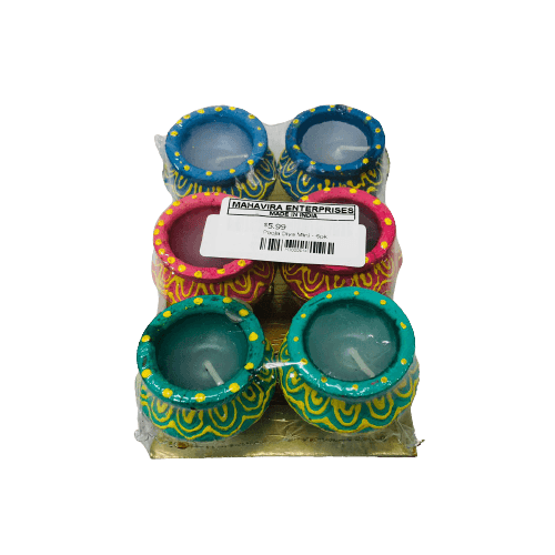Pooja Diya Mini w/wax - 6pcs
