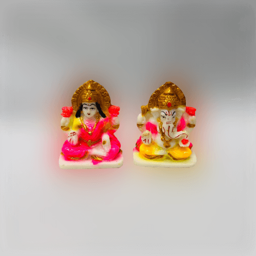 Laxmi Ganesh Set - Flat back - Approx. 2.5 Inch