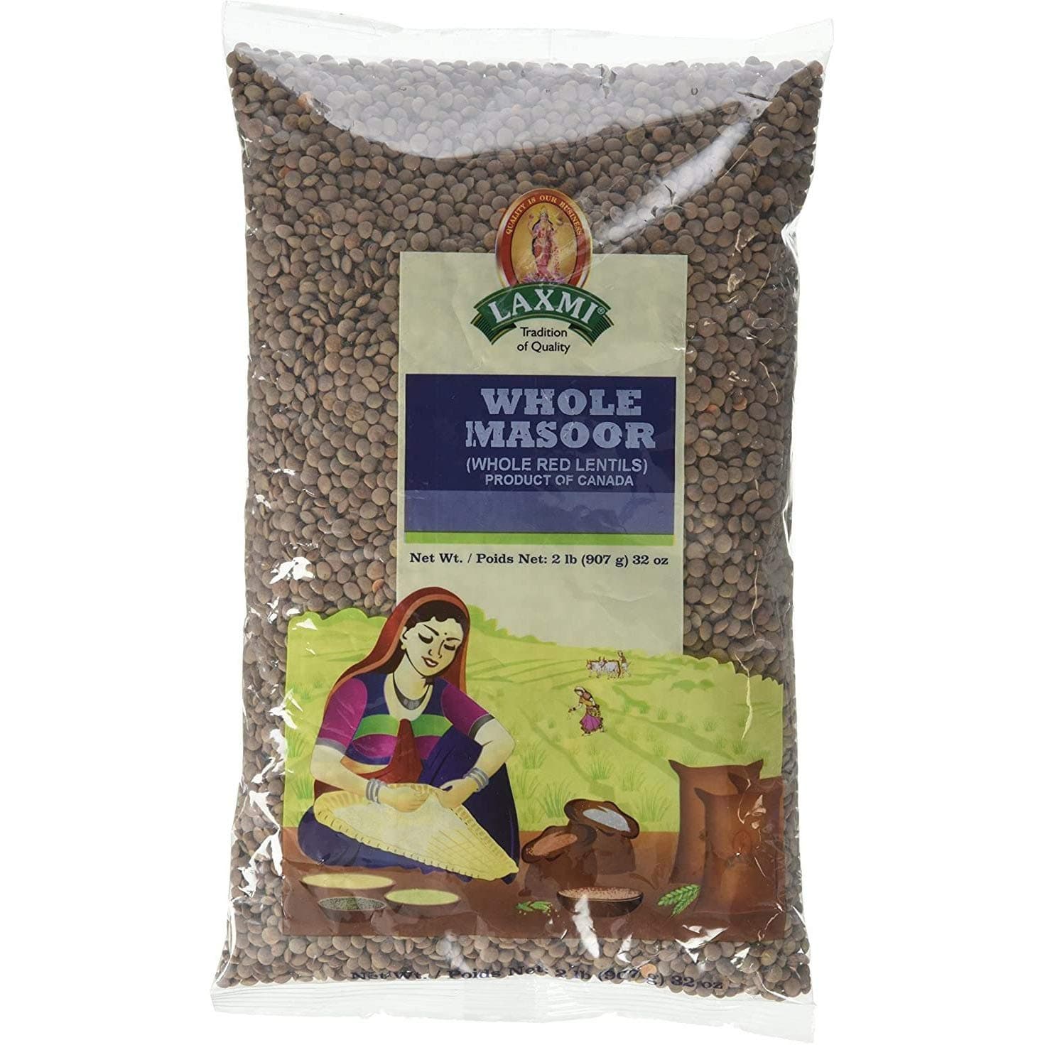 Whole Masoor - 2 lb - Laxmi
