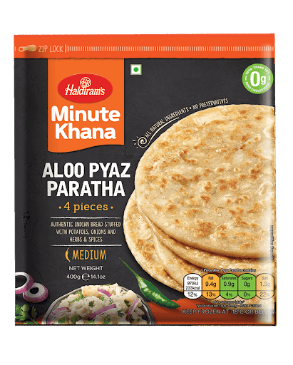 Aloo Pyaz Paratha Frozen - 4 pcs - Haldiram's