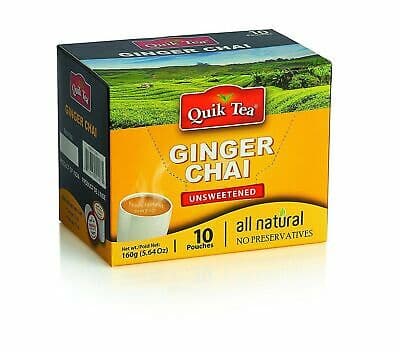 Ginger Chai Unsweetened - 10 bags - Quik Tea