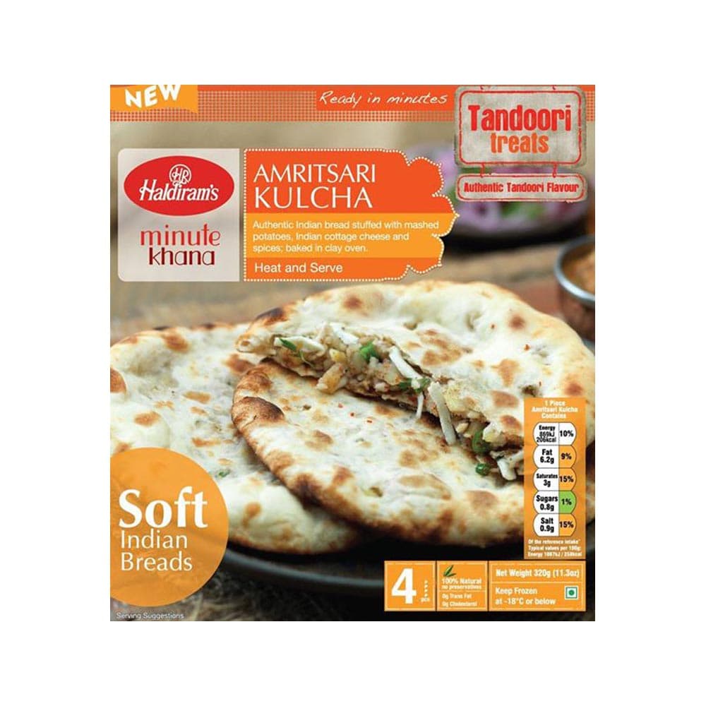 Amritsari Kulcha Frozen - 4 pcs - Haldiram's