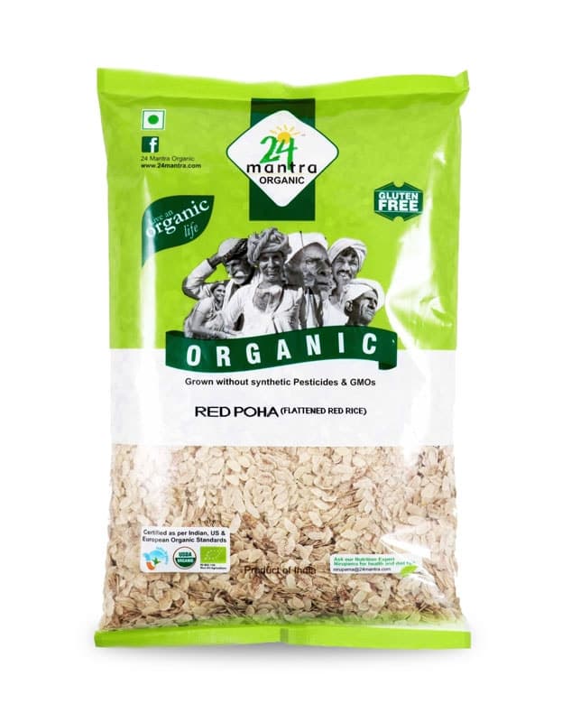 Organic Red Poha - 2 lb - 24 Mantra