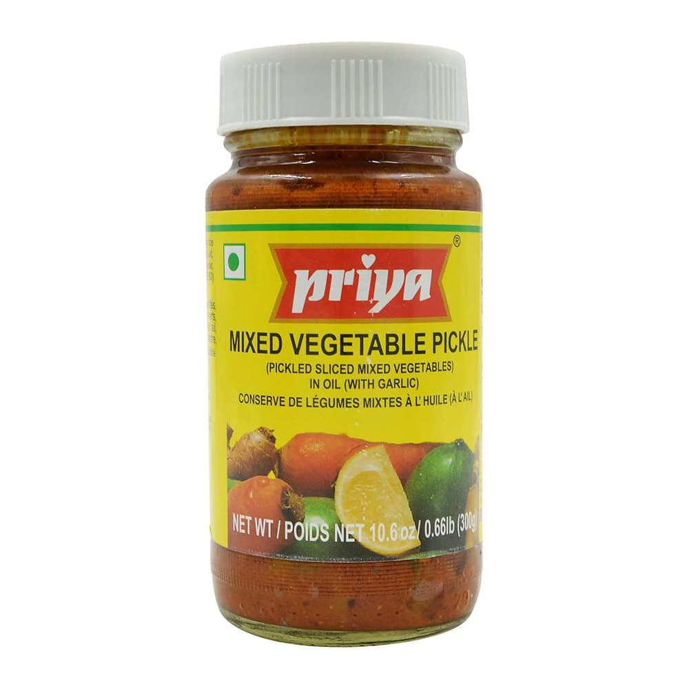 Mixed Vegetable Pickle with garlic - 300 g - Priya
