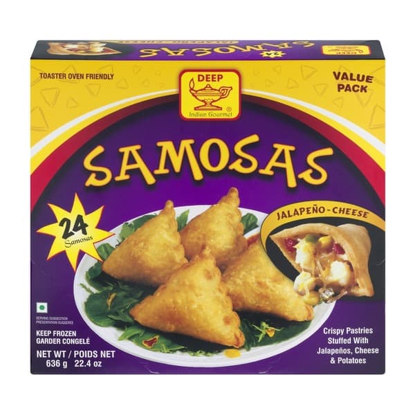 Jalapeno-Cheese Samosas Frozen - 24 pcs - Deep