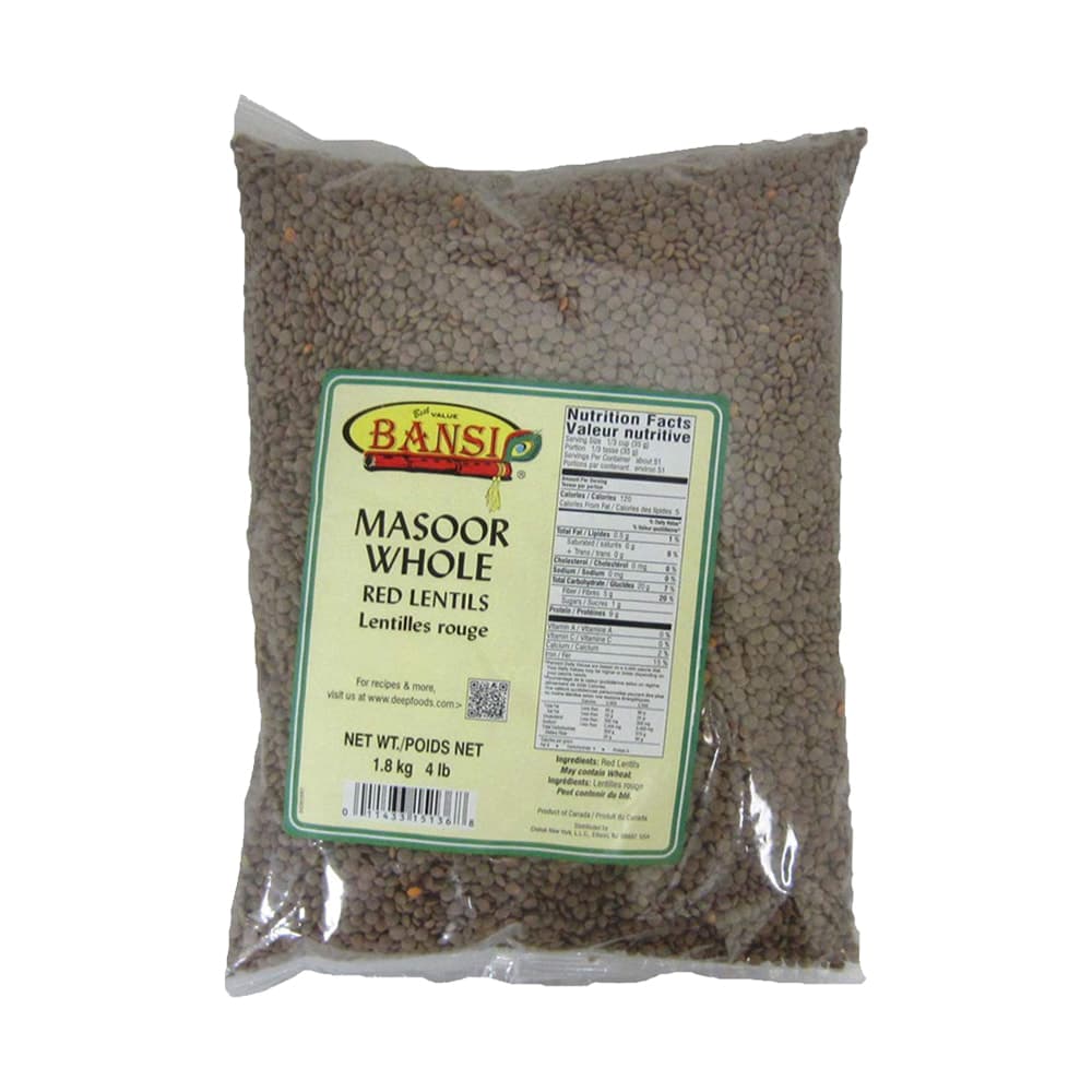 Masoor Whole - 4 lb - Bansi