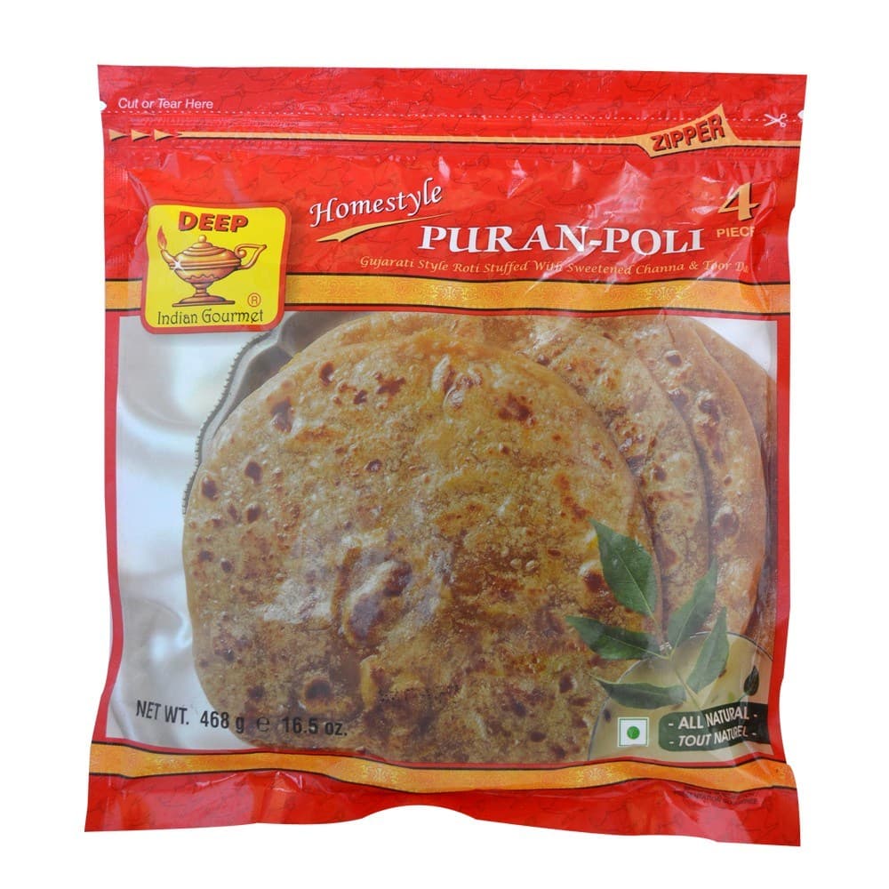 Puran-Poli Frozen - 4 pieces - Deep