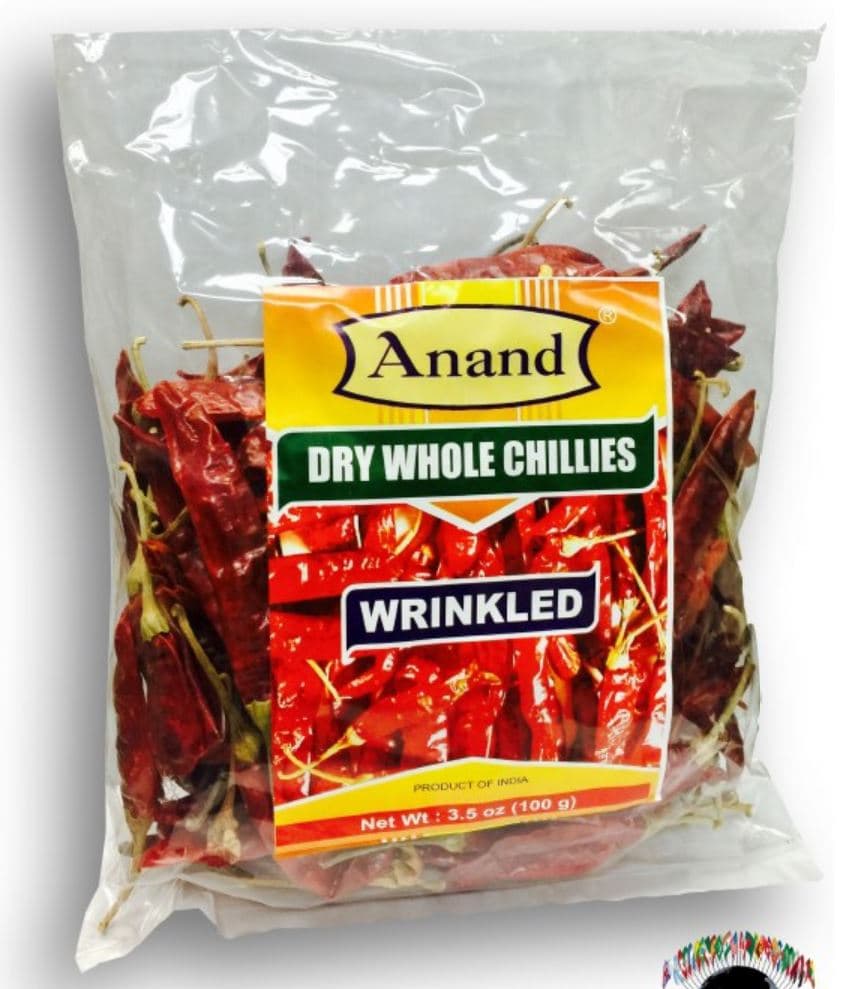 Dry Whole Chillies (Wrinkled) - 100 g - Anand