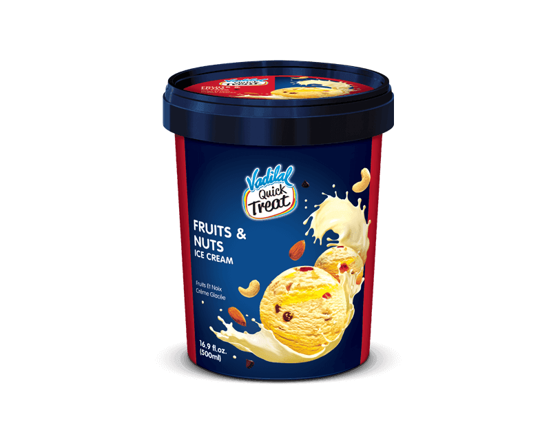 Fruits & Nuts Ice Cream - 500 ml - Vadilal