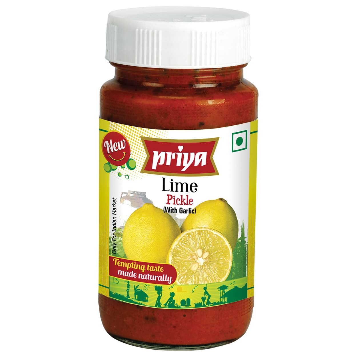 Lime Pickle (with Garlic) - 300 g - Priya