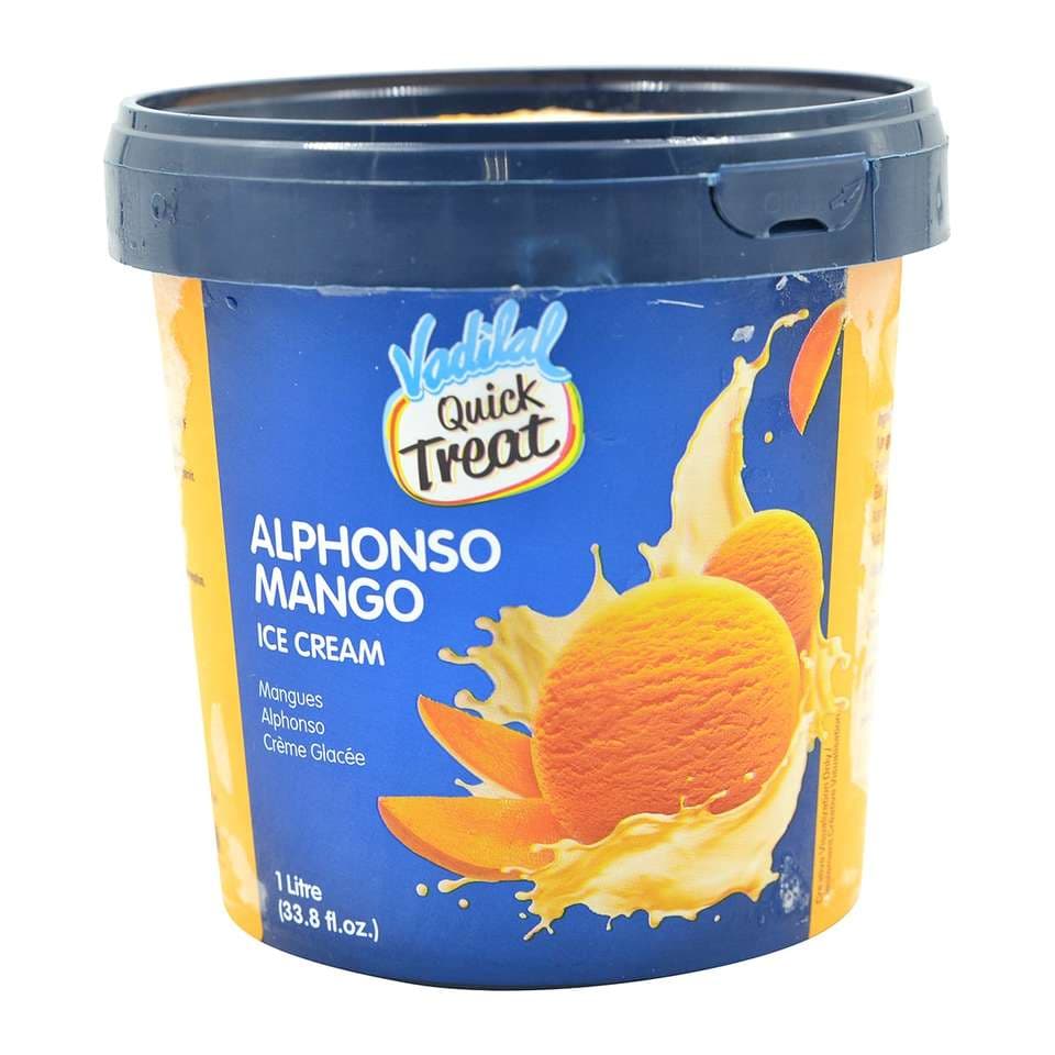 Alphonso Mango Ice Cream - 1 L - Vadilal