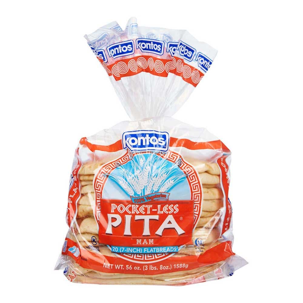 Pocket-less Pita Naan - 20 pcs - Kontos