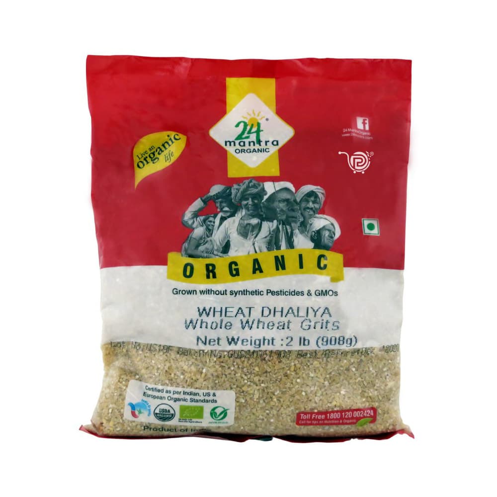 Organic Wheat Dhaliya - 2 lb - 24 Mantra