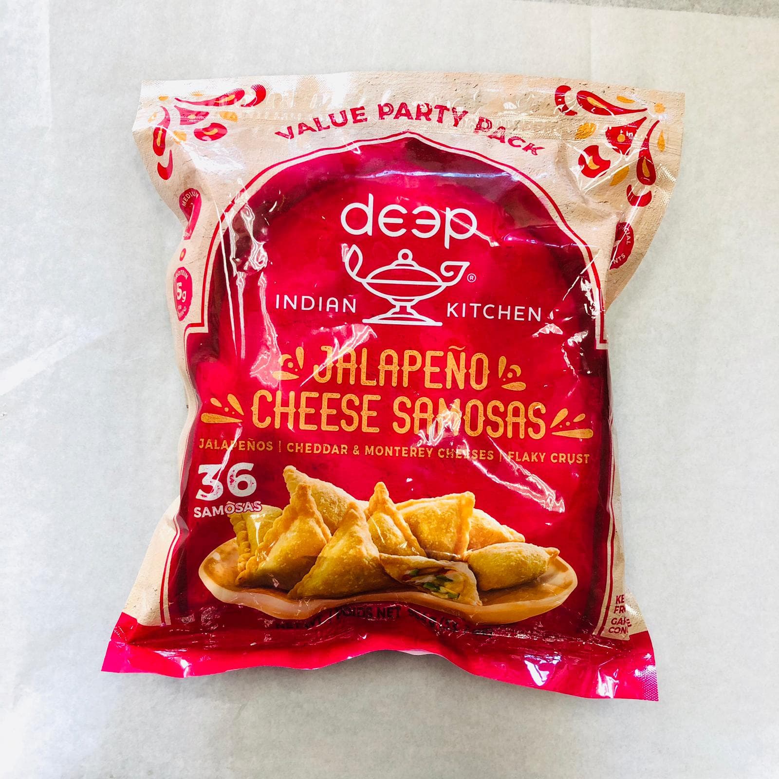 Jalapeno-Cheese Samosa Frozen - 36 pcs - Deep