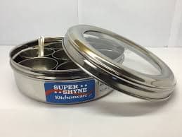 Spice Box w/ See-through Lid Big - 8 .5 in - Super Shyne