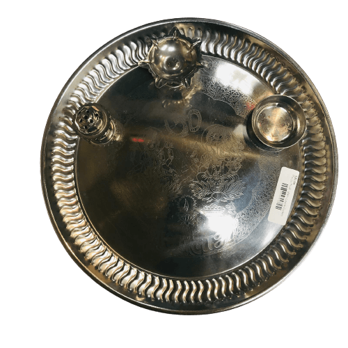 Pooja Thali w/ Laxmi Ganesh Engraved