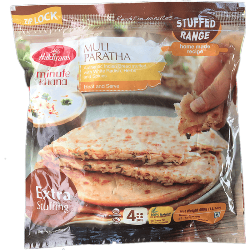 Muli Paratha Frozen - 4 pcs - Haldiram's