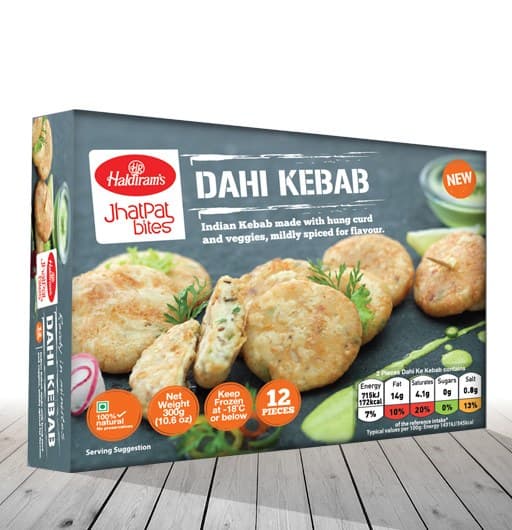 Dahi Kebab Frozen - 12 pcs - Haldiram's