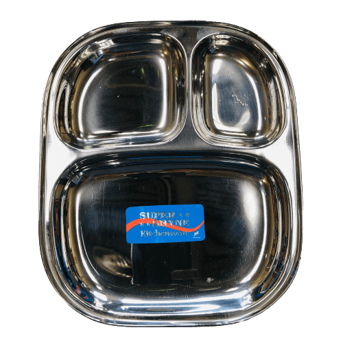 Lunch Tray Steel 3 Sectional - Super Shyne