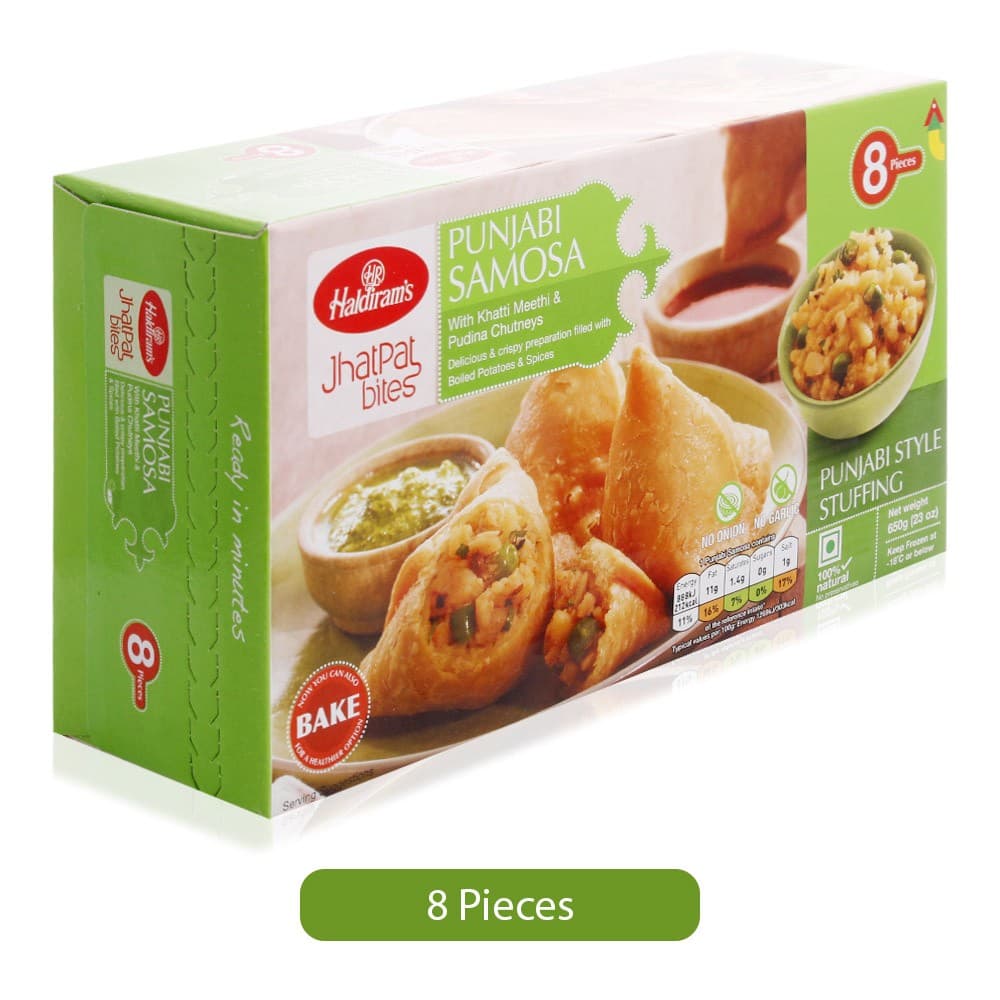 Punjabi Samosa Frozen - 8 pcs ( 650 G ) - Haldiram's