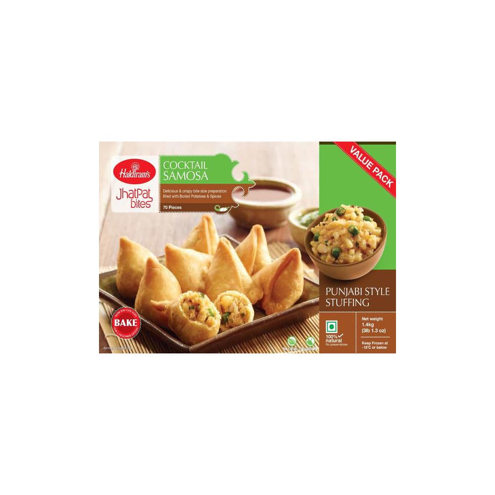 Cocktail Samosa Frozen - 28 pcs - Haldiram's