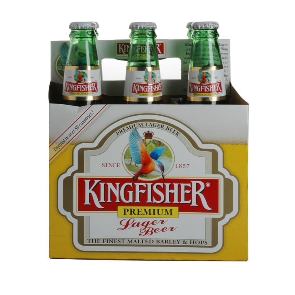 Premium Lager Beer 6 PK/355 ml ea - Kingfisher