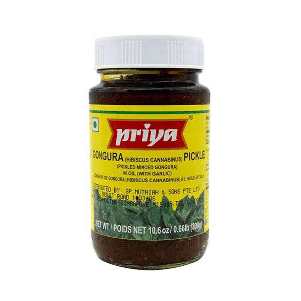 Gongura Pickle (w/ Garlic) - 300 g - Priya