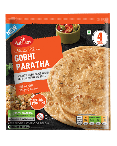 Gobhi Paratha Frozen - 4 pcs - Haldiram's