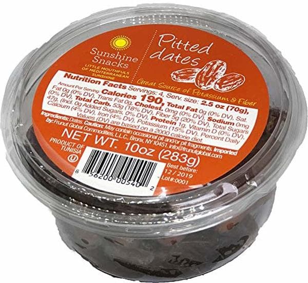 Pitted Cup Dates - 10 oz - Sunshine Snacks