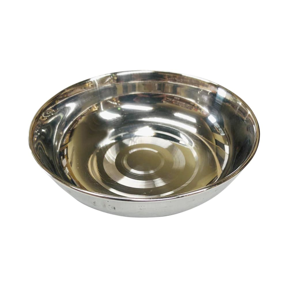 Bowl Steel Shallow W - 4 Inch H - Super Shyne