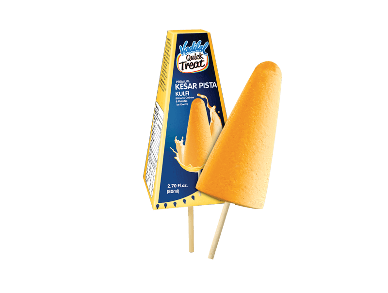 Kesar Pista Kulfi Conical - 80 ml - Vadilal