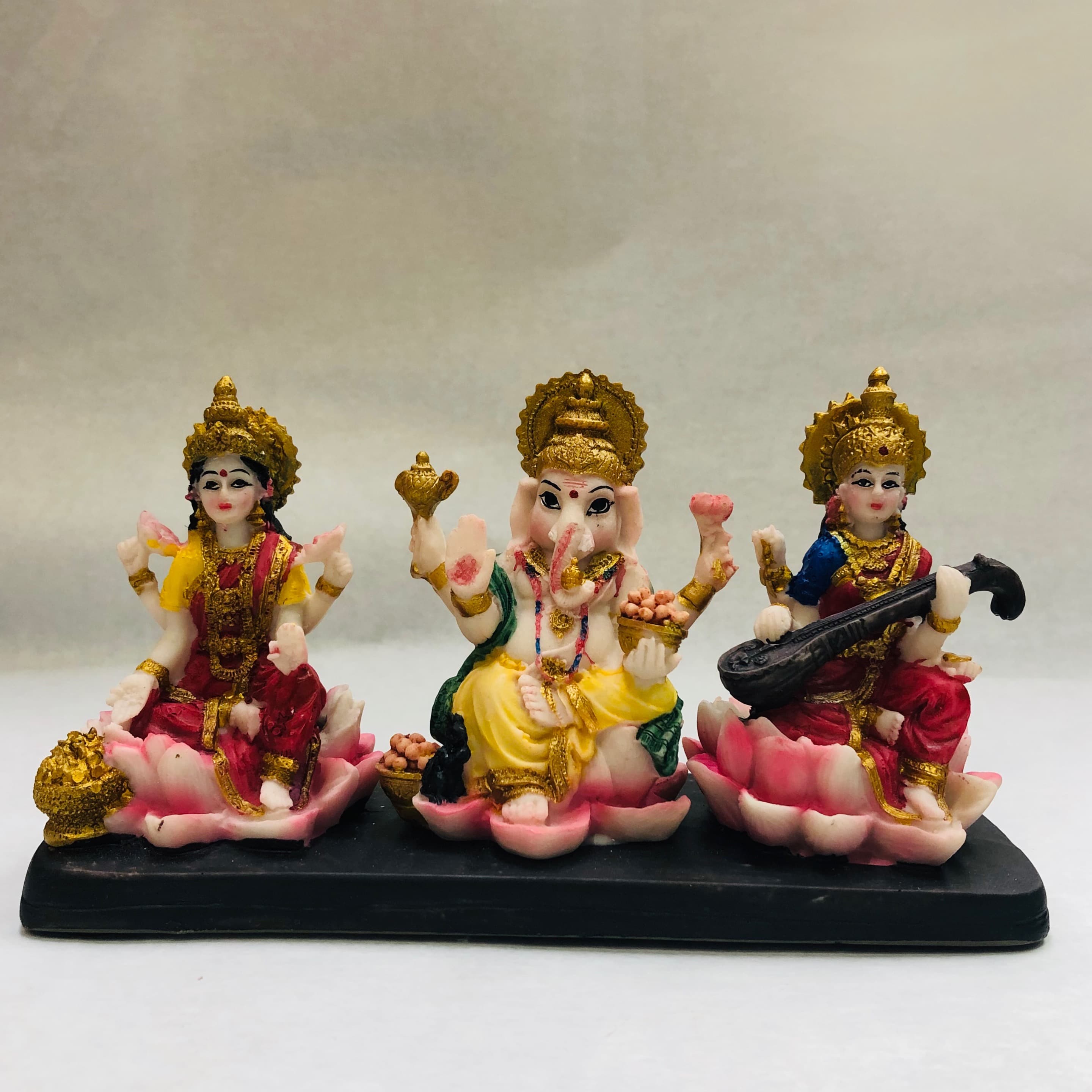 Laxmi Ganesh Saraswati On One Platform - 5 Inch