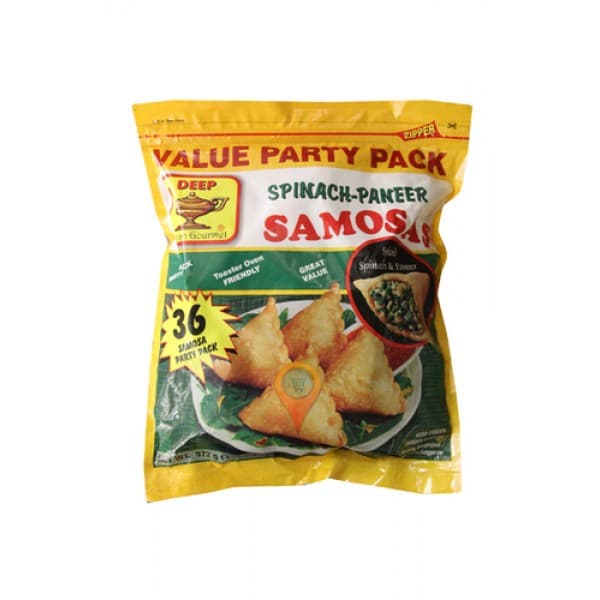 Spinach Paneer Samosa Frozen - 36 pcs - Deep
