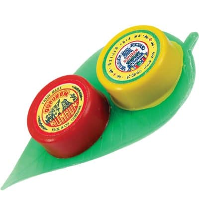 Haldi (Turmeric) KumKum Leaf Combo - Qty 1 - Gopuram