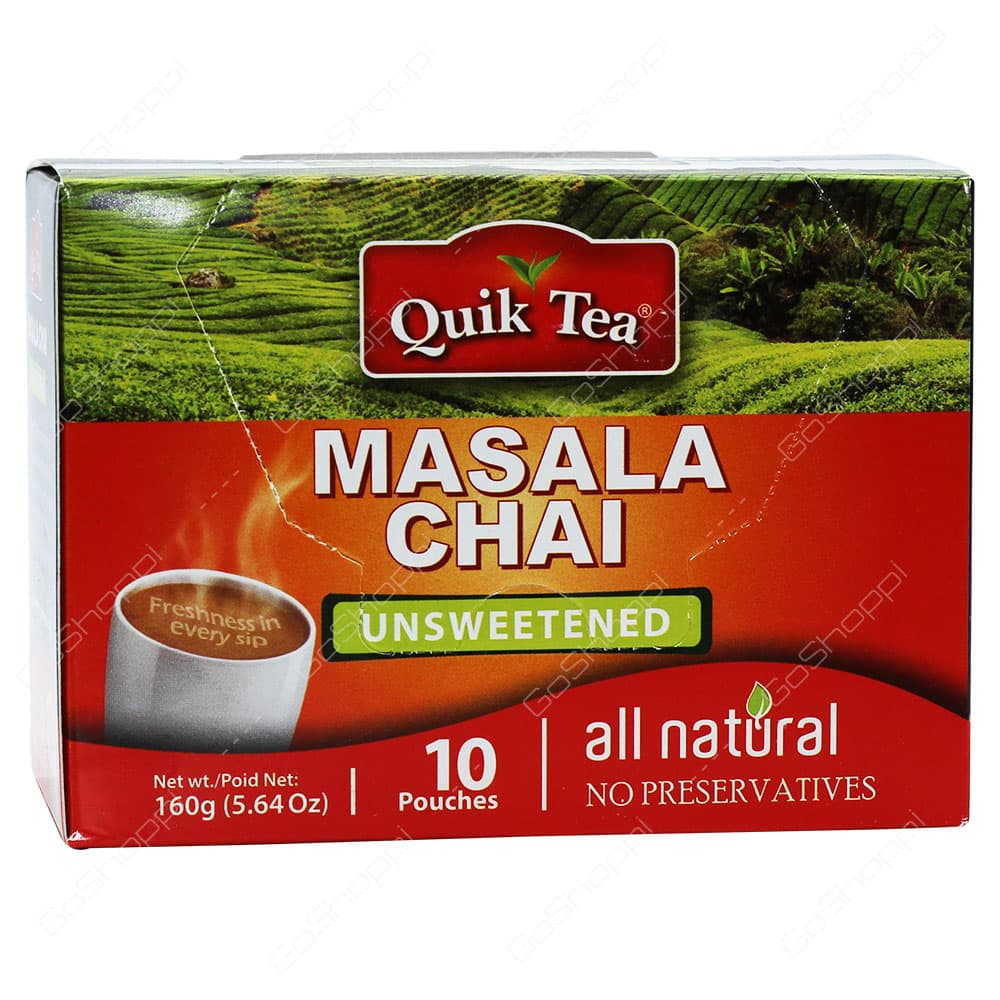 Masala Chai Unsweetened - 10 bags - Quik Tea