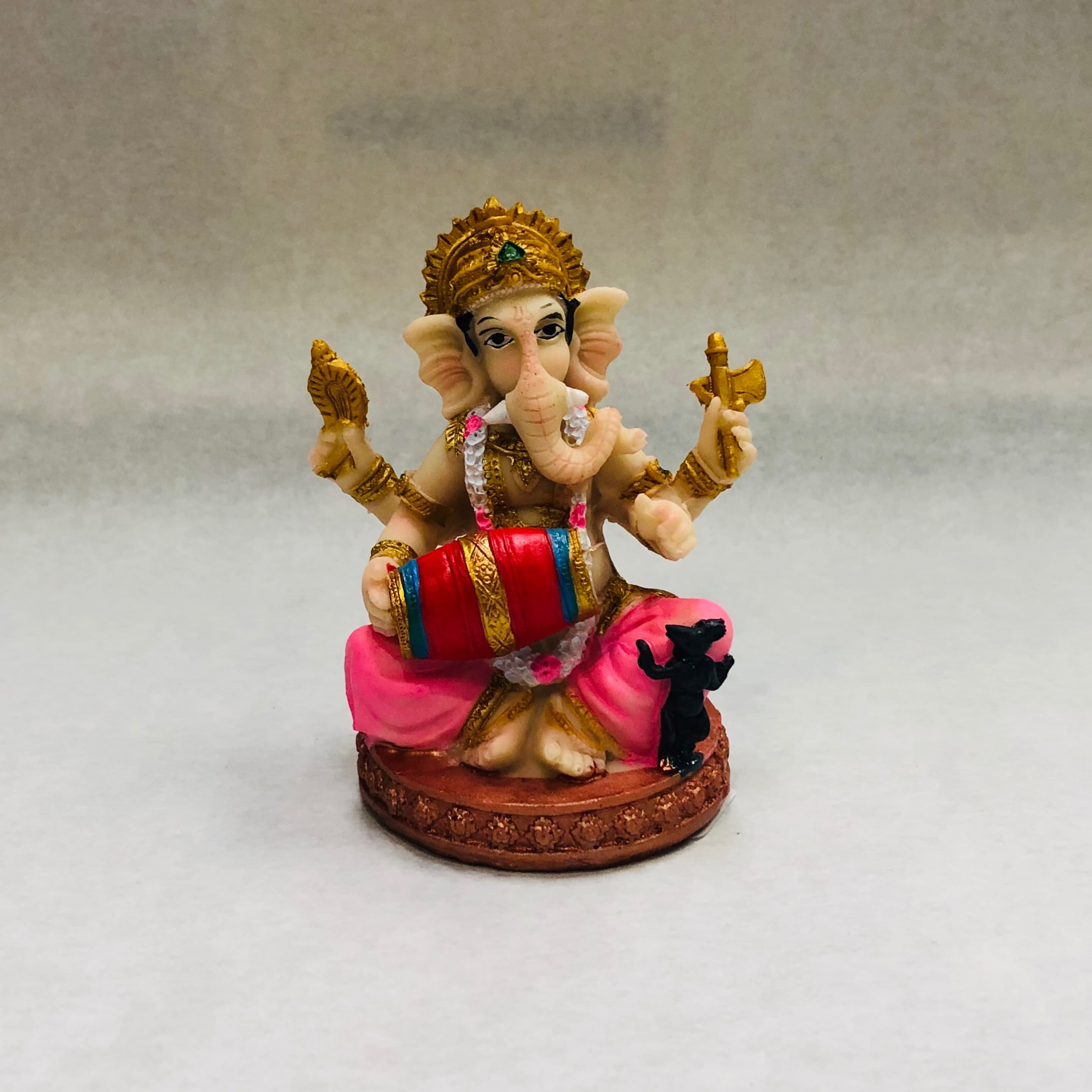 ganesh ji with dholak 3.5 inch