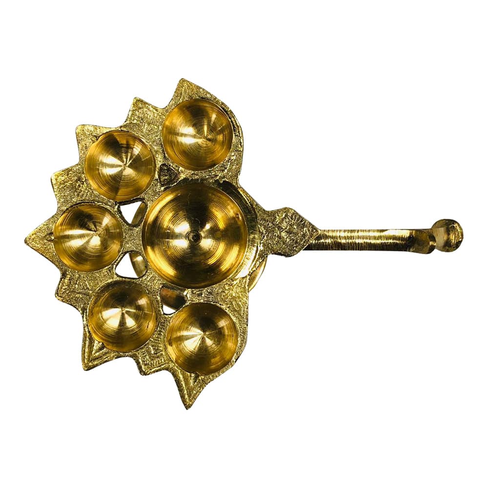 Panch Arti Diya - Brass