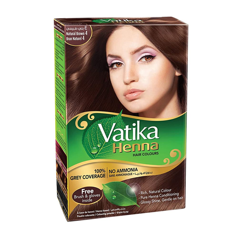 Natural Brown Henna Hair Colour - 60 g - Vatika