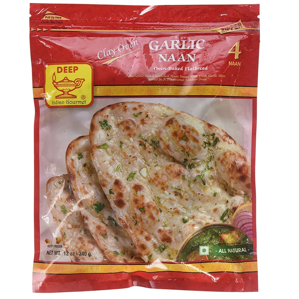 Garlic Nan Frozen - 4 pcs - Deep