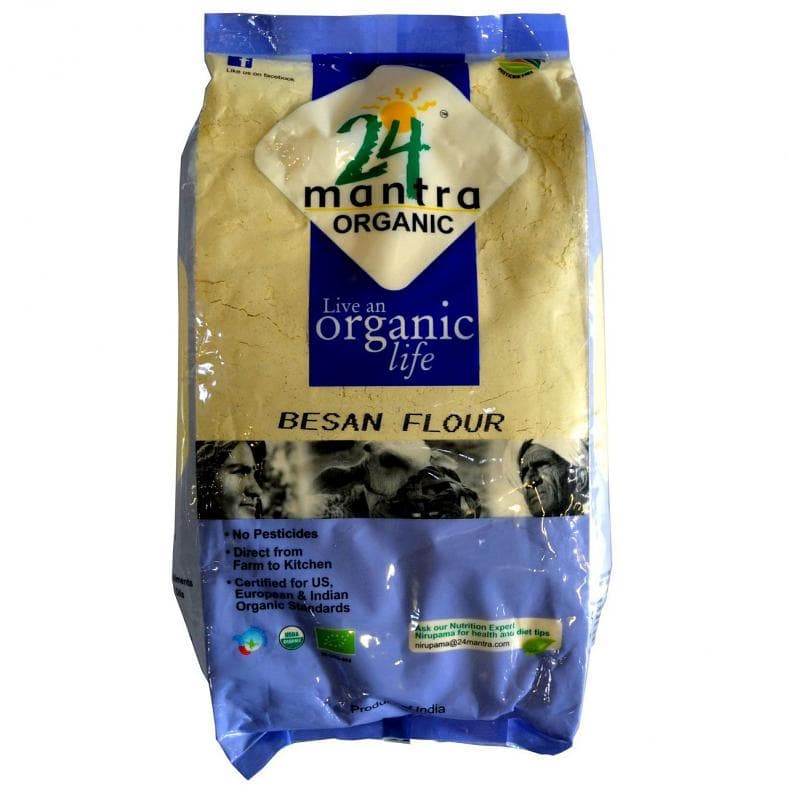Organic Besan Chickpea Flour - 2 lb - 24 Mantra