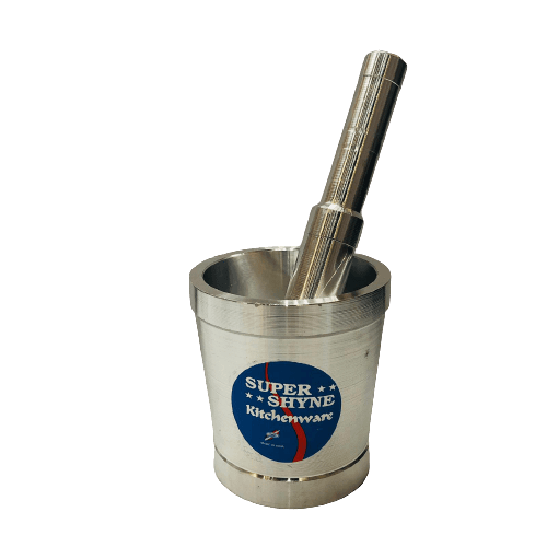 Aluminum Pestle Mortar #4 - (approx length 5 ") - Super Shyne