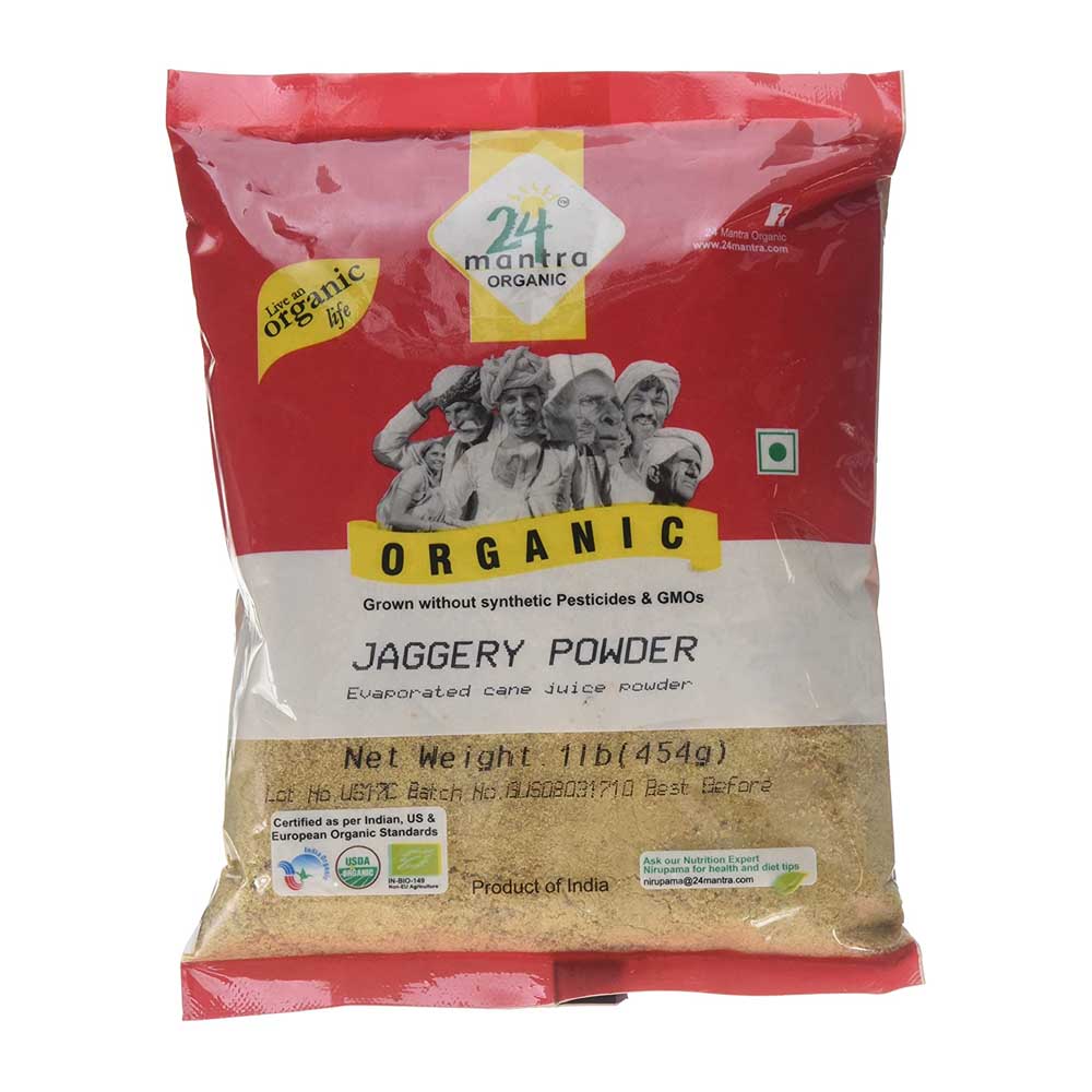Organic Jaggery Powder - 2 lb - 24 Mantra